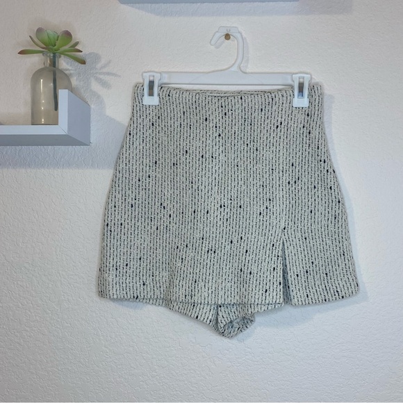 Zara tweed textured asymmetric skort - Picture 3 of 5